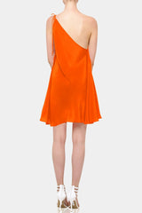 Burnt Orange Mini Handkerchief Dress