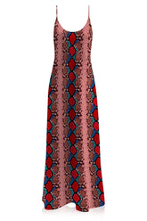 Cupro Vegan Silk Cami Dress Slip In Blood Stone