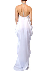 Convertible White Hand-Beaded Bridal Gown – 4 Ways to Wear Luxury Resort Wedding Dress