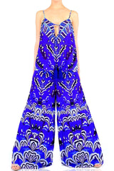 Annabella Butterfly-Print Wide Leg Pants