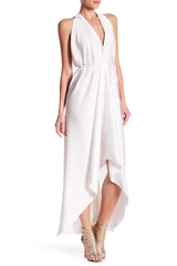 Convertible White Halter Wedding Dress