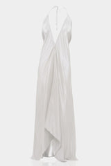 Convertible White Halter Wedding Dress
