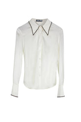 Designer Button Down Shirt In White