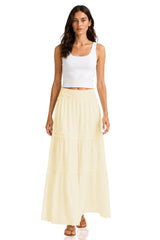 Champagne Everyday Cotton Maxi Skirt for Women – Casual Luxury Skirt