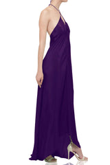 Deep Plum Maxi Scarf Dress