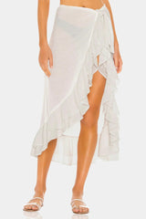 Bright White Pareo Skirt