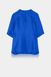 Designer Blue Short Sleeve Blouse
