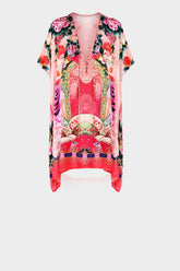 Coral Short Kaftan Dress