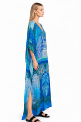 Designer Blue Kaftan Dress