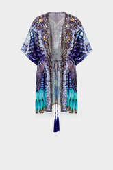 Blue Front Open Kaftan