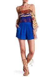 Blue Silk Shorts