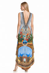 Blue High Low Summer Dress