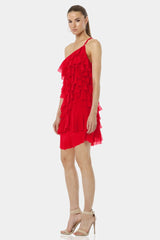 Chili Red Backless Short Dress