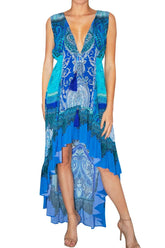 Blue High Low Gowns