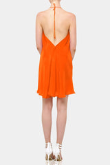 Burnt Orange Mini Handkerchief Dress