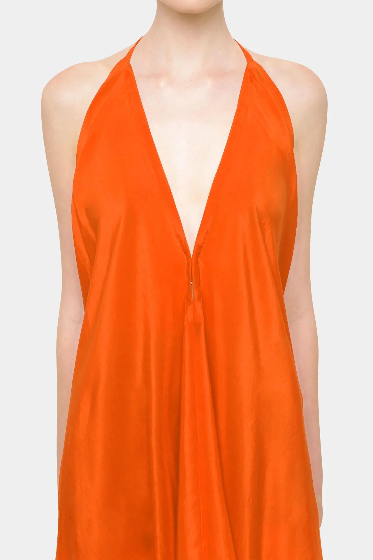 Burnt Orange Mini Handkerchief Dress