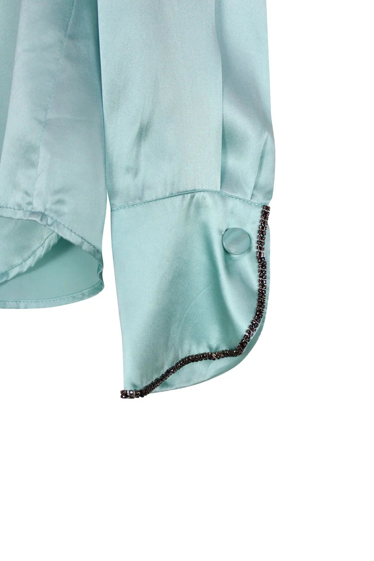 Designer Button Down Shirt In Aqua