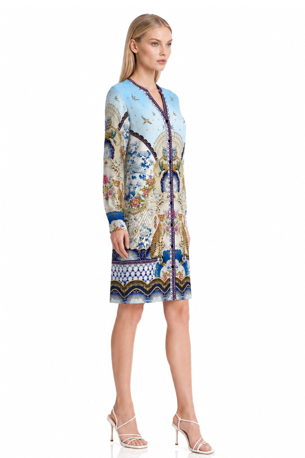 Blue Modest Midi Dresses