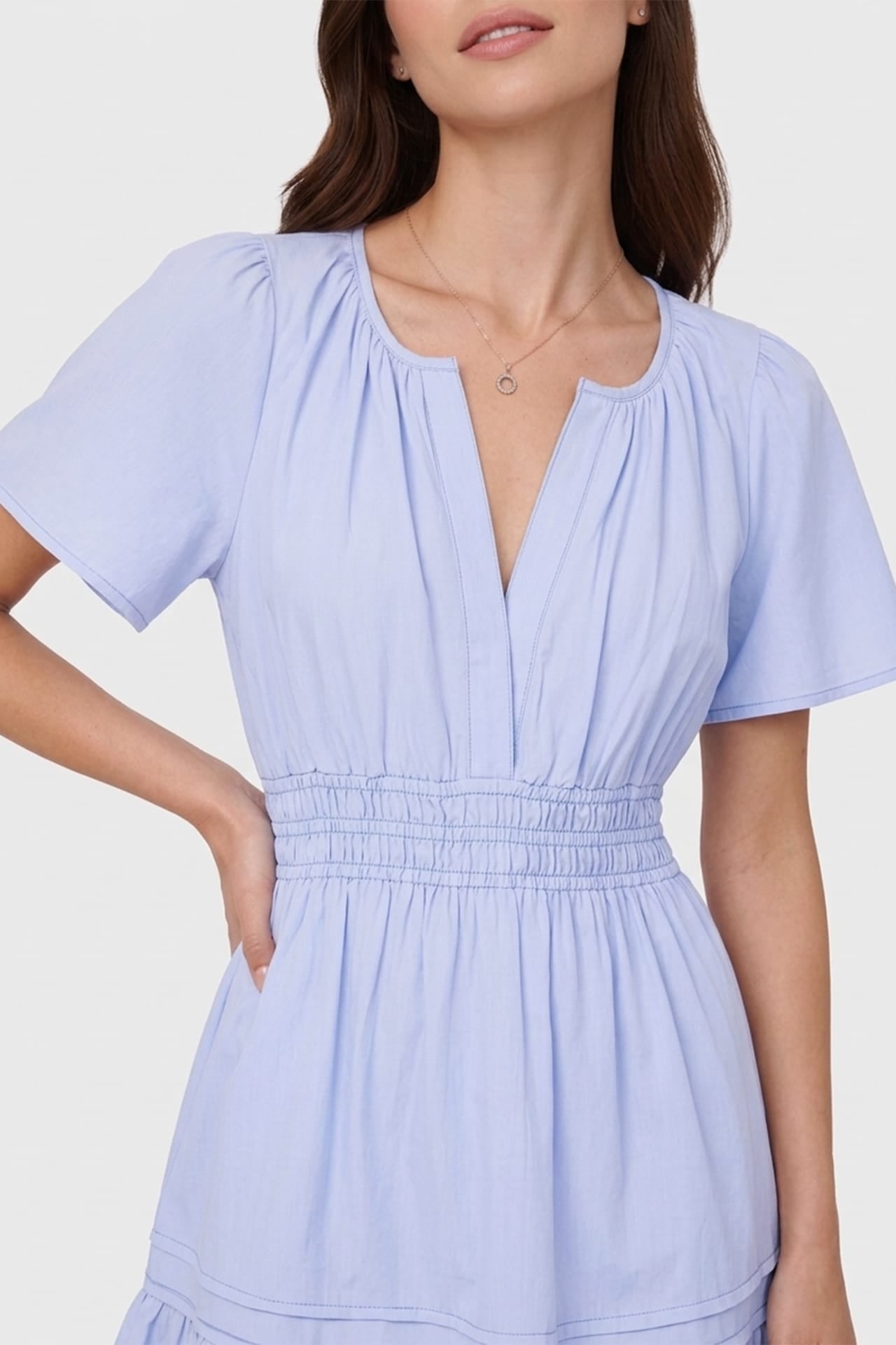 Icy Blue Comfortable Summer Dress for Women – Tiered Dress