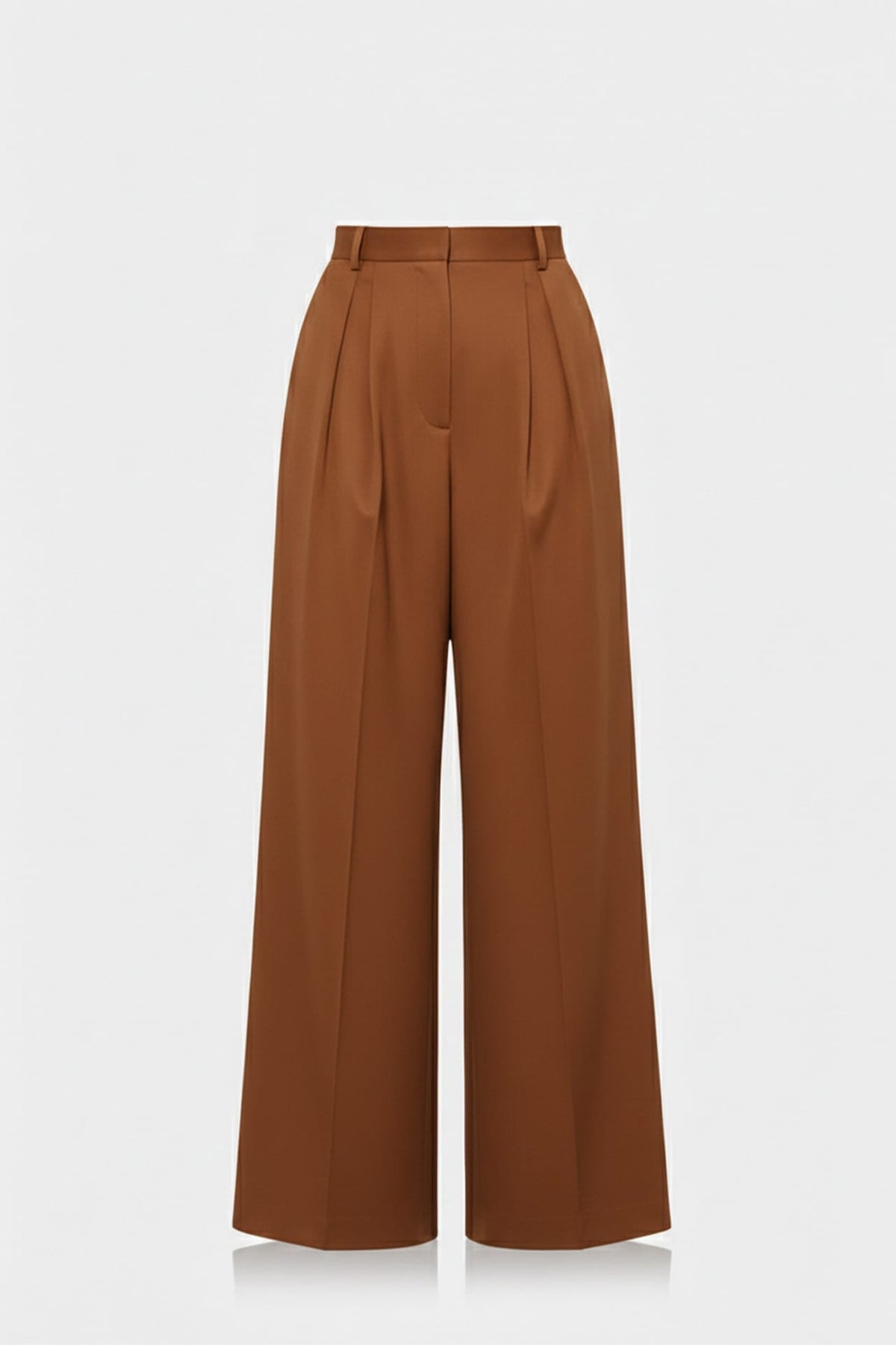 Chestnut Brown High Waisted Satin Wide Leg Pants for Quiet Luxury Resort Evenings & Elevated Day-to-Evening Dressing