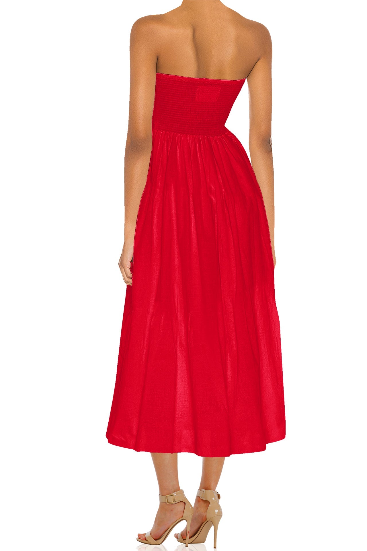 Designer Fit & Flare Tube Red Dress