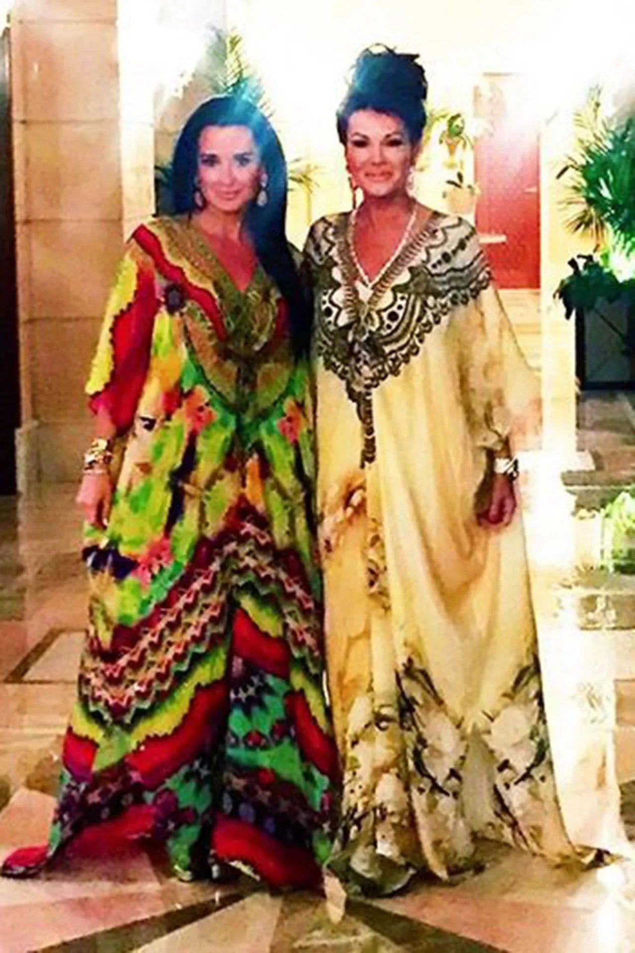 Butter Yellow Floral Print Convertible Kaftan Maxi Dress