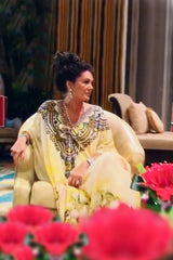 Butter Yellow Floral Print Convertible Kaftan Maxi Dress