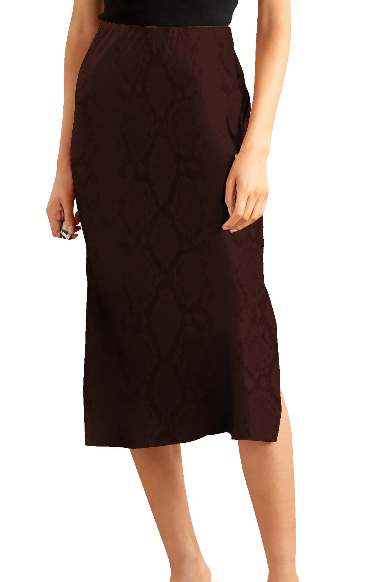 Cupro Silk Satin Mini Skirt