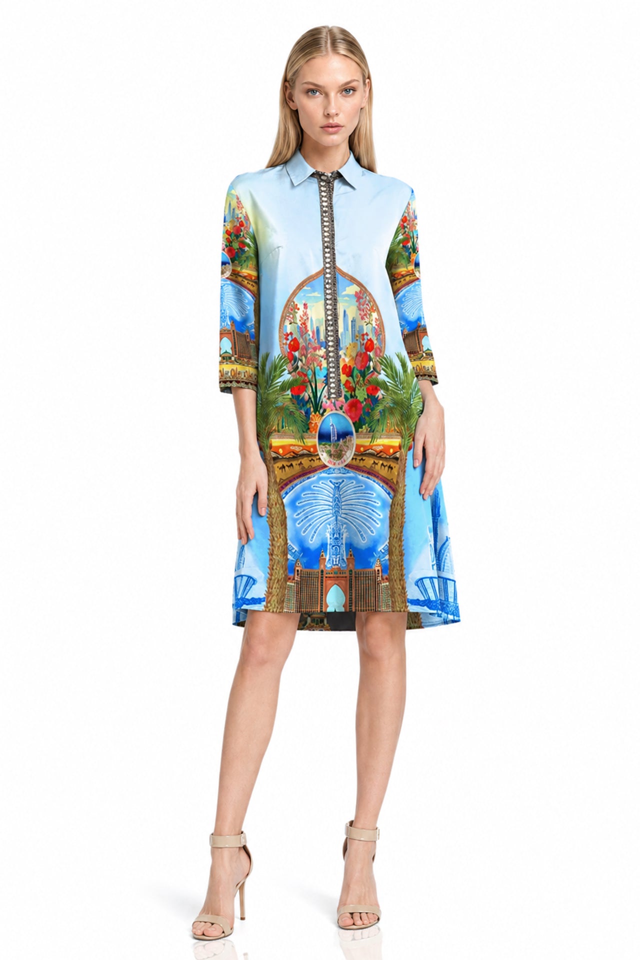 Blue Midi Dress for Women