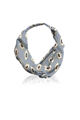 Biodegrabble Vegan Fabrics Headband in Evile Eye  Grey