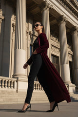 Chic Long Duster Coat – Minimalist Layering Essential