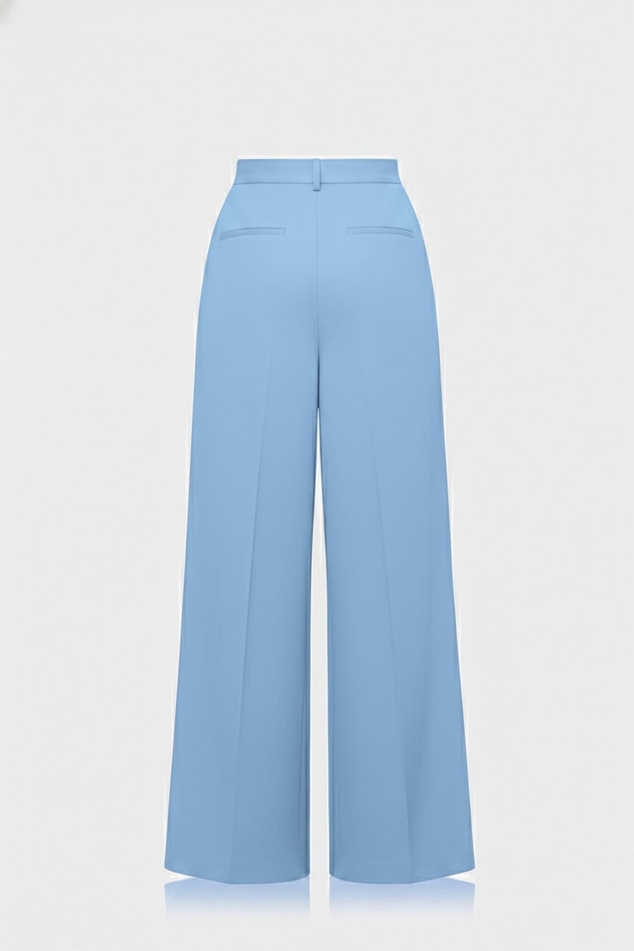 Powder Blue Satin Wide Leg Trousers Women for Luxury Resort Wear & Elegant Vacation Styling
