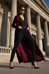 Chic Long Duster Coat – Minimalist Layering Essential