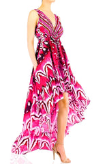 Annabella Butterfly-Print  Ruflle Maxi Dress