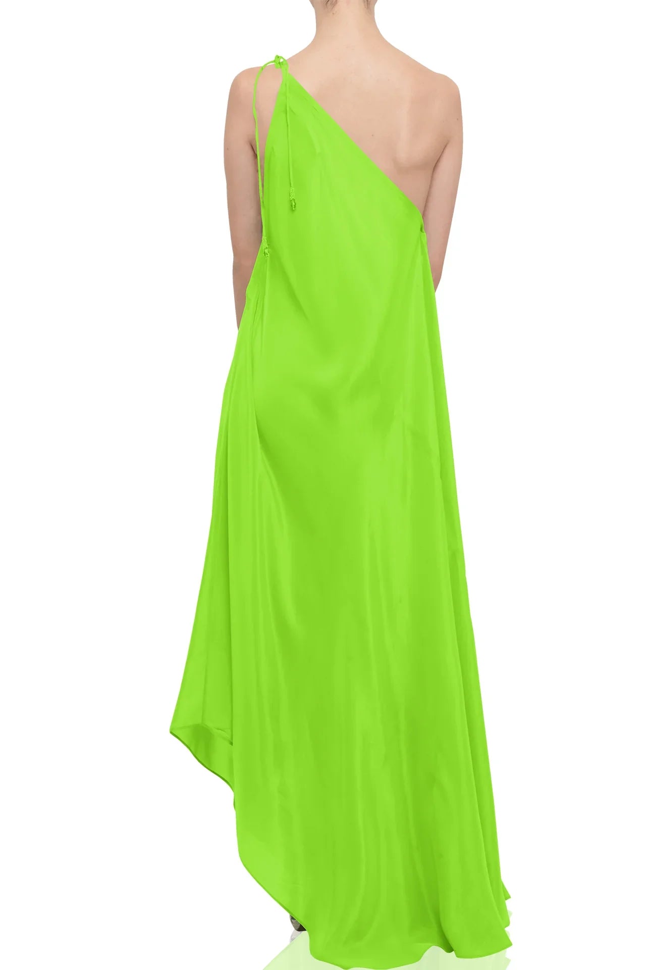 Designer Green Maxi Handkerchief Dress