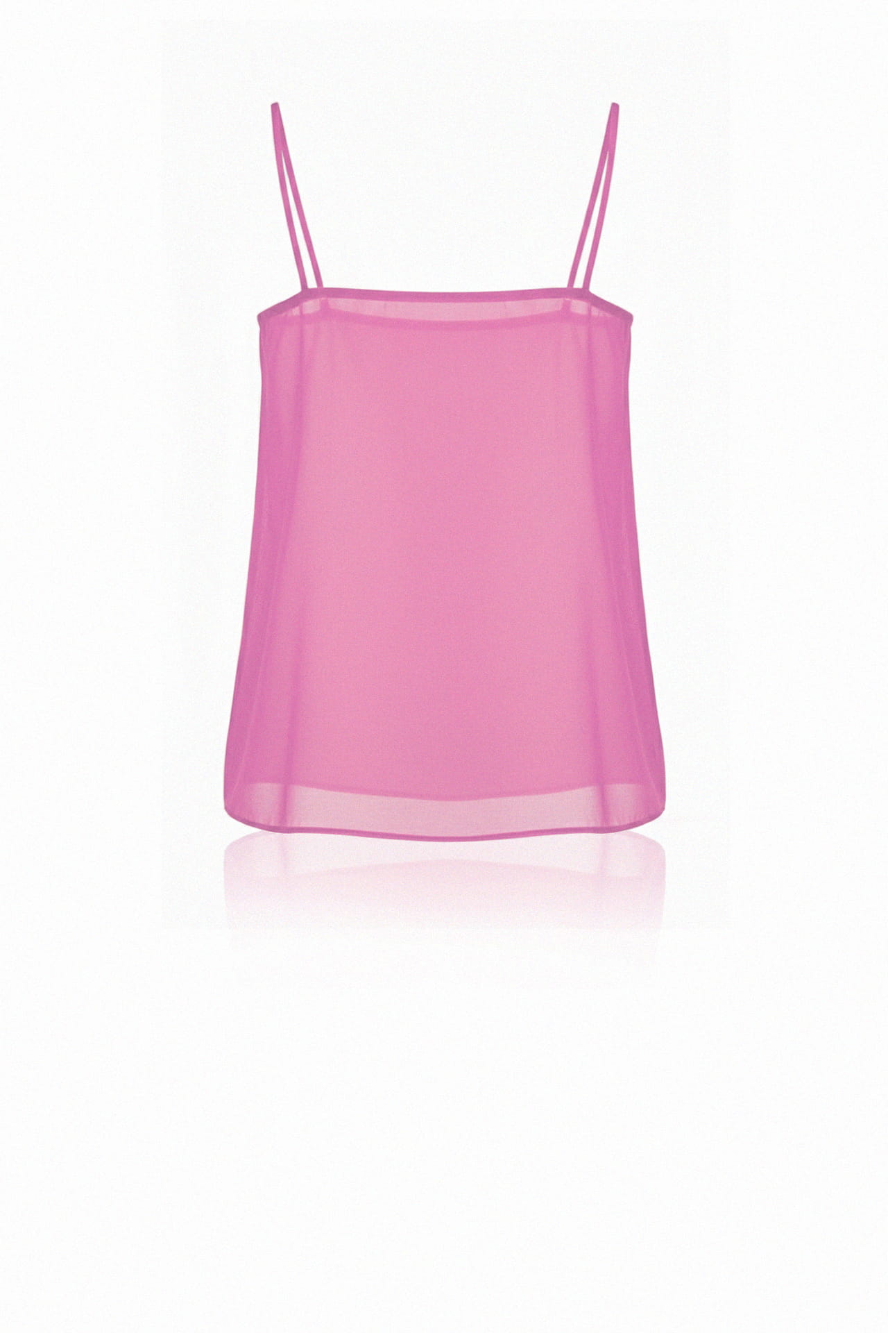 Blush Pink Sheer Silk Organza Cami Top