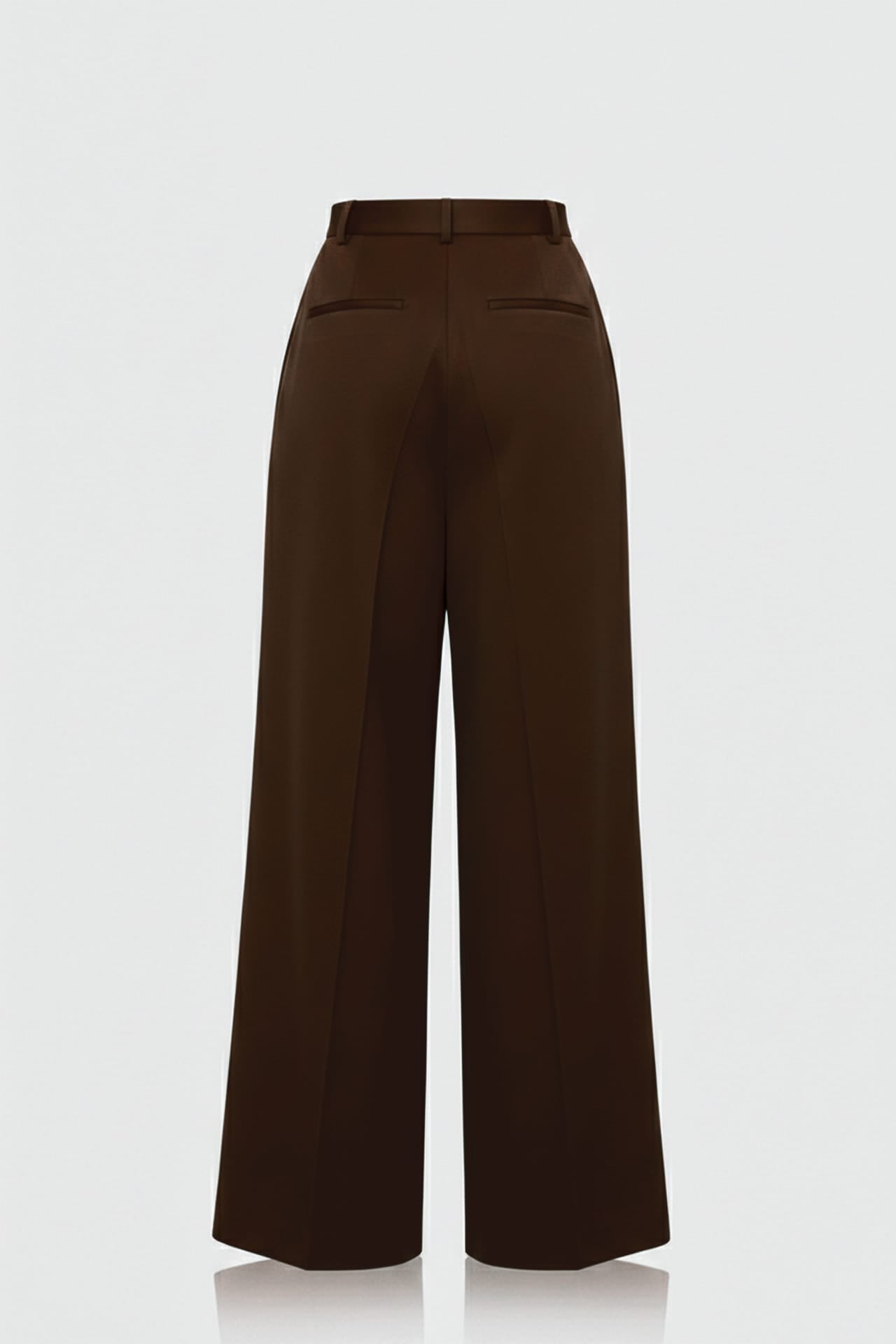 Deep Chocolate Brown Premium Satin Trousers for Business Casual Women