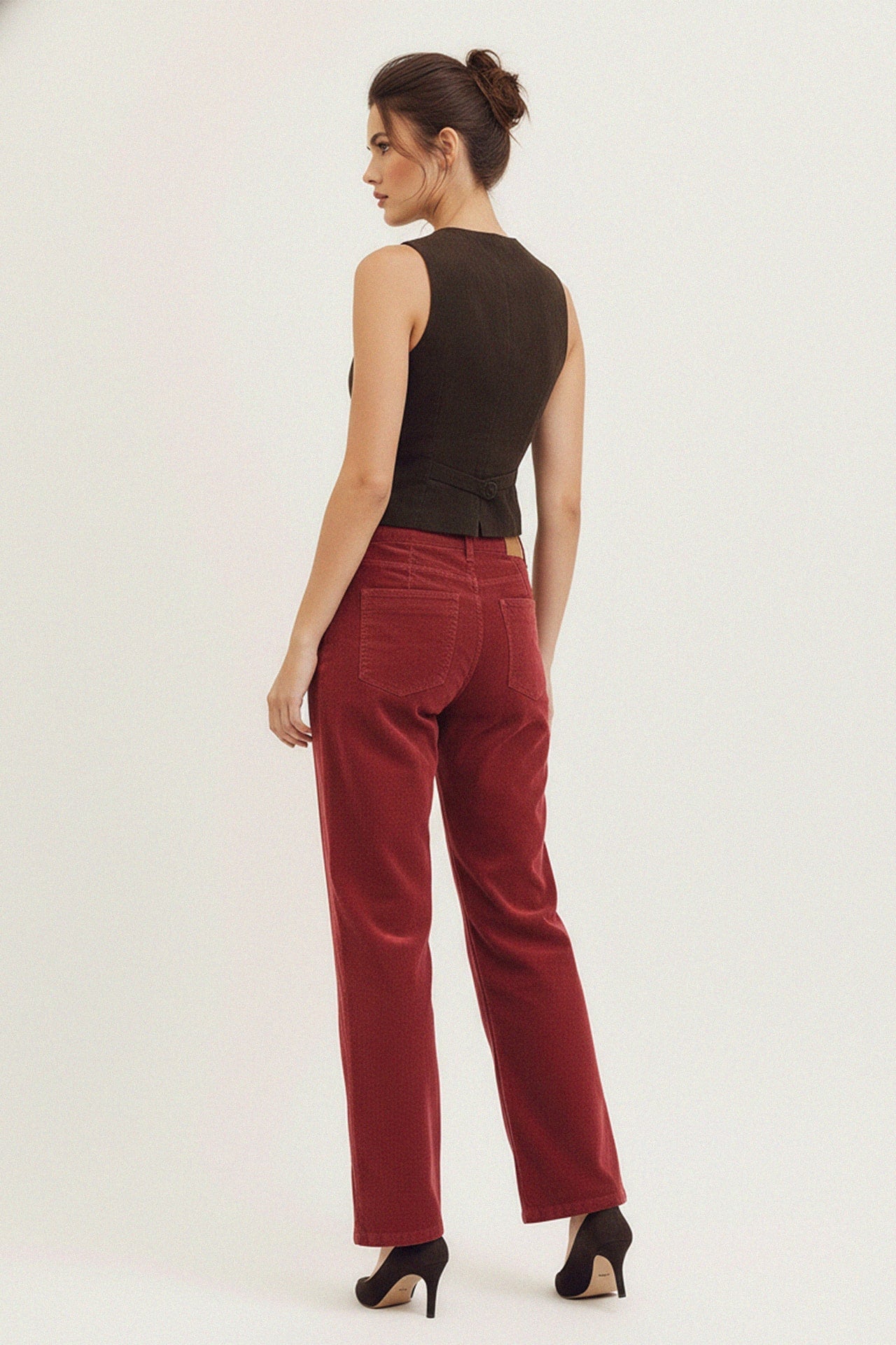 Corduroy Vest & Wide-Leg Pants Set for Women – Premium Casual Chic