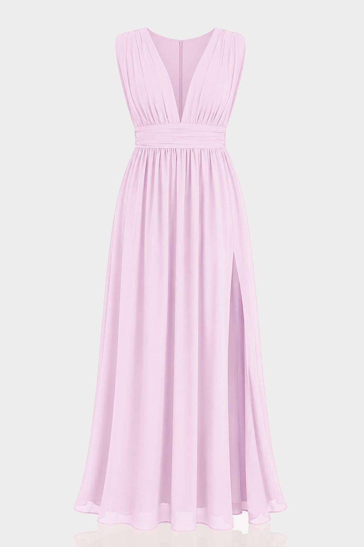 Candy Pink V-Neck Bridesmaid Dress – Bright Elegant Maxi Gown