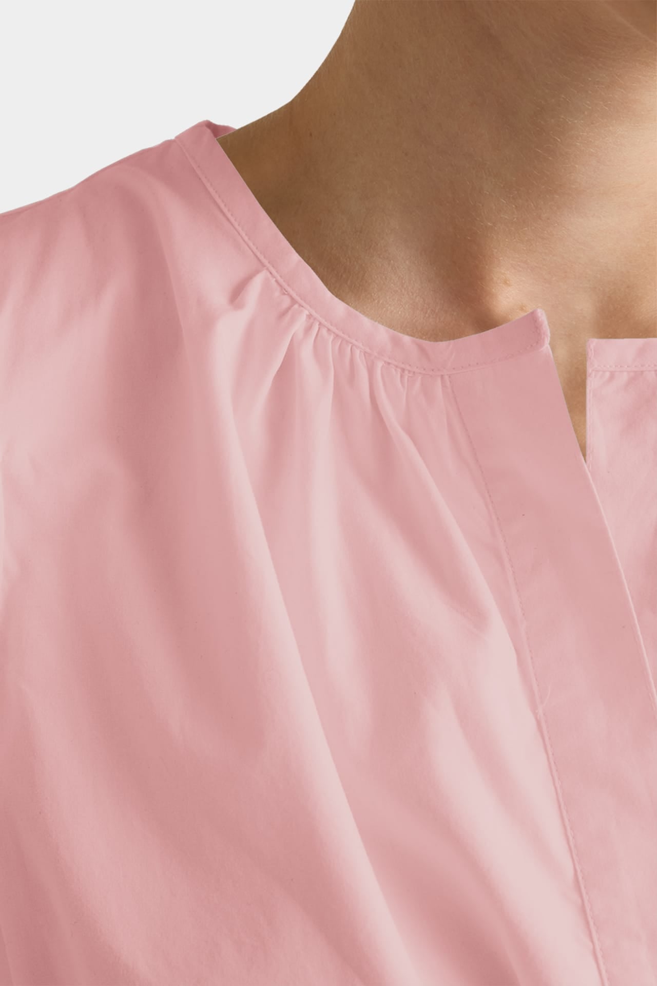 Blush Pink Luxury Sleeveless Cotton Poplin Midi Dress