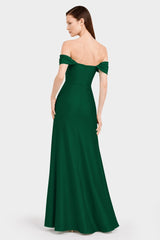 Designer Dark Green Multiway Satin Bridesmaid Dress – 3 Way Wear Formal Maxi