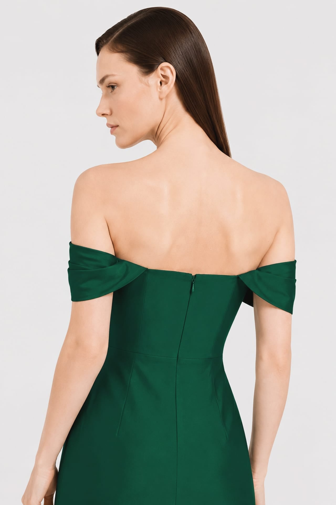 Designer Dark Green Multiway Satin Bridesmaid Dress – 3 Way Wear Formal Maxi