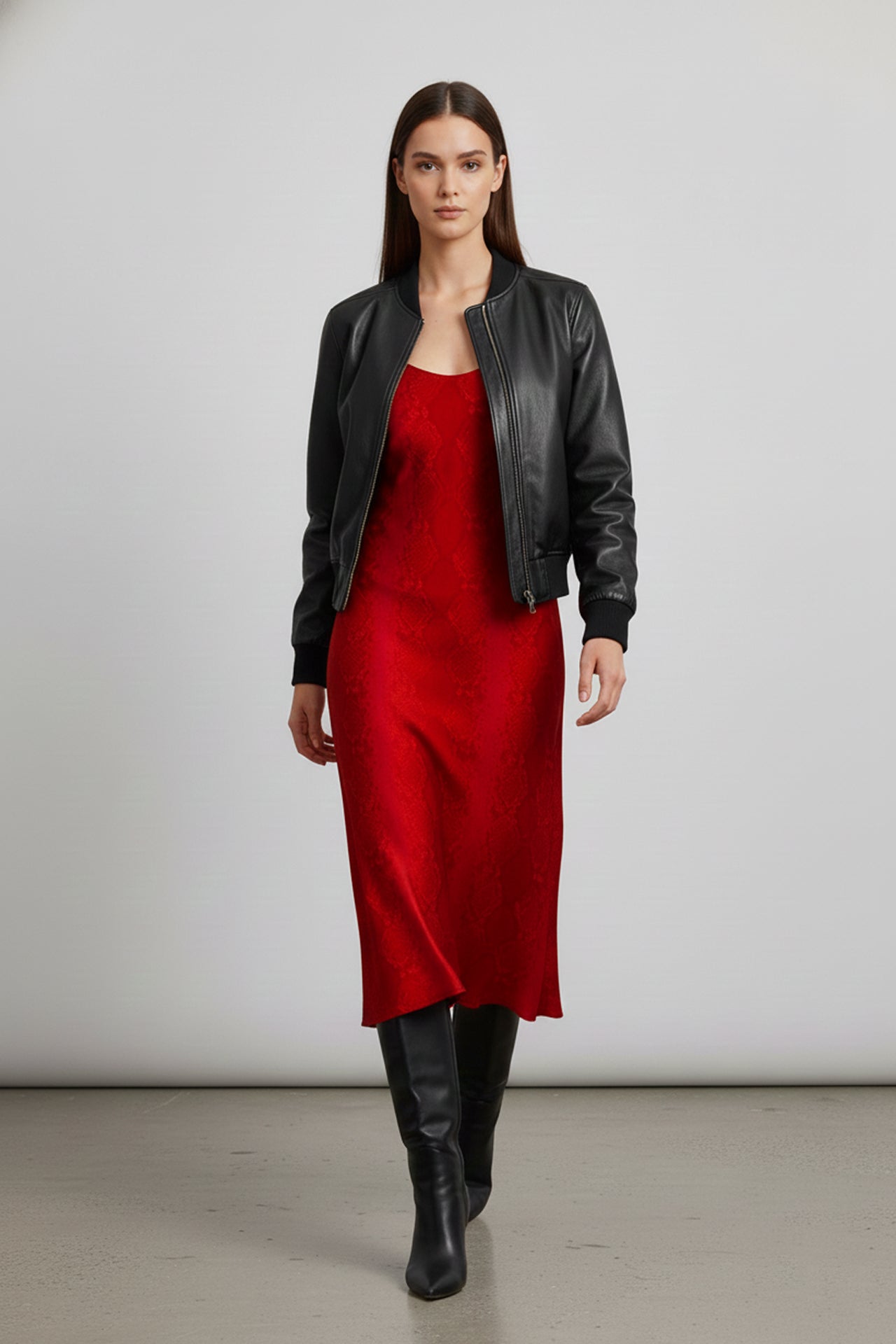 Blood Stone  Camisole Midi Slip Dress Made In  Vegan Silk