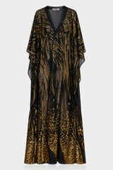 Chiffon Crystal Couture Caftan - Luxury Evening Wear Kaftan