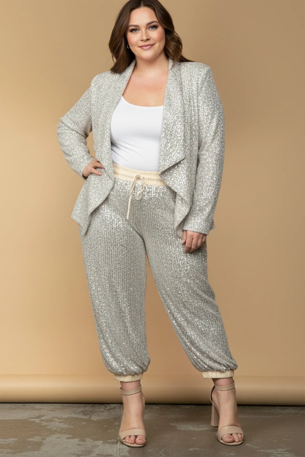 Champagne Sequin Blazer
