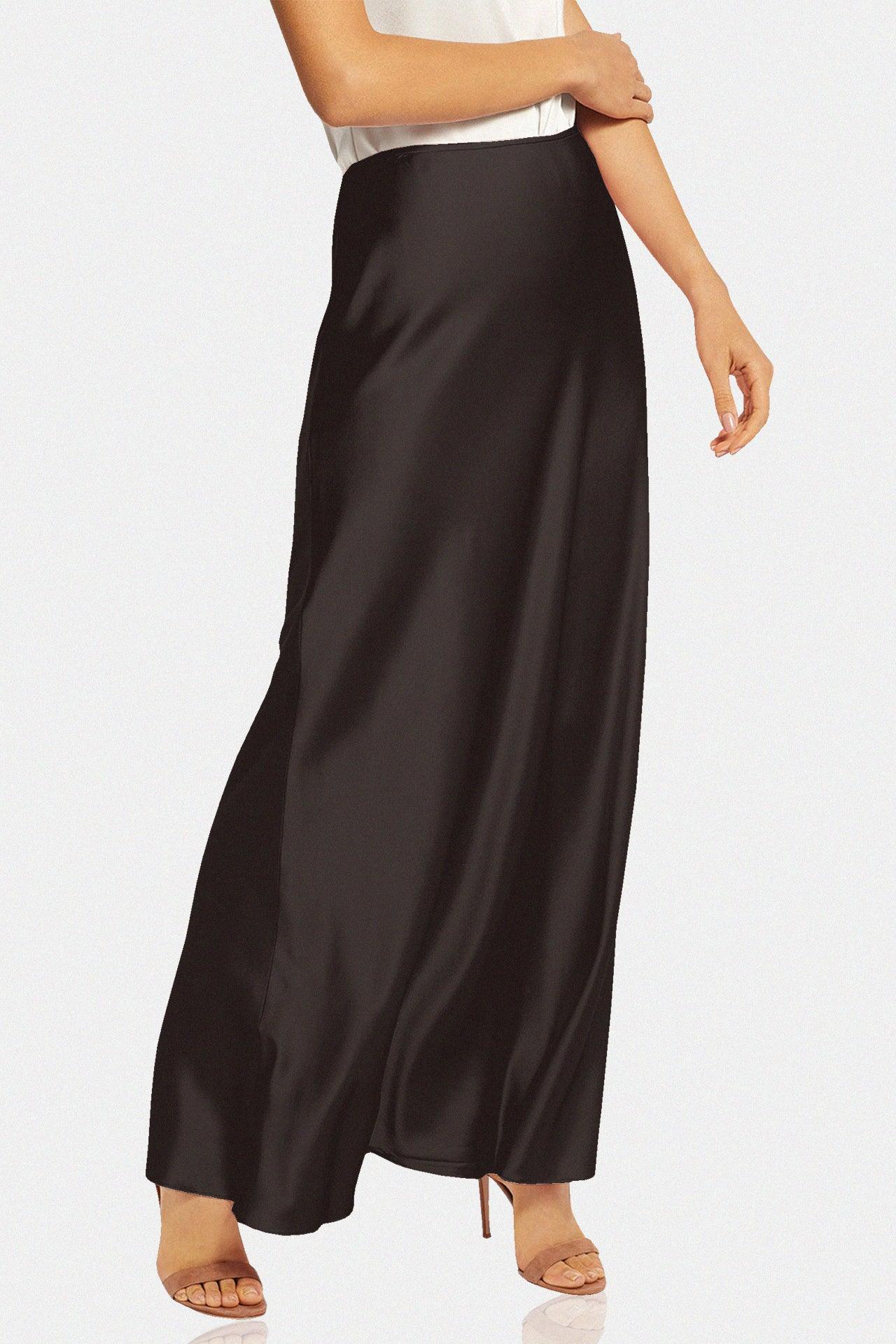Designer Ground Coffee Bias Skirt For Women