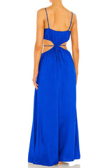 Cut Out Long Dress in Blue