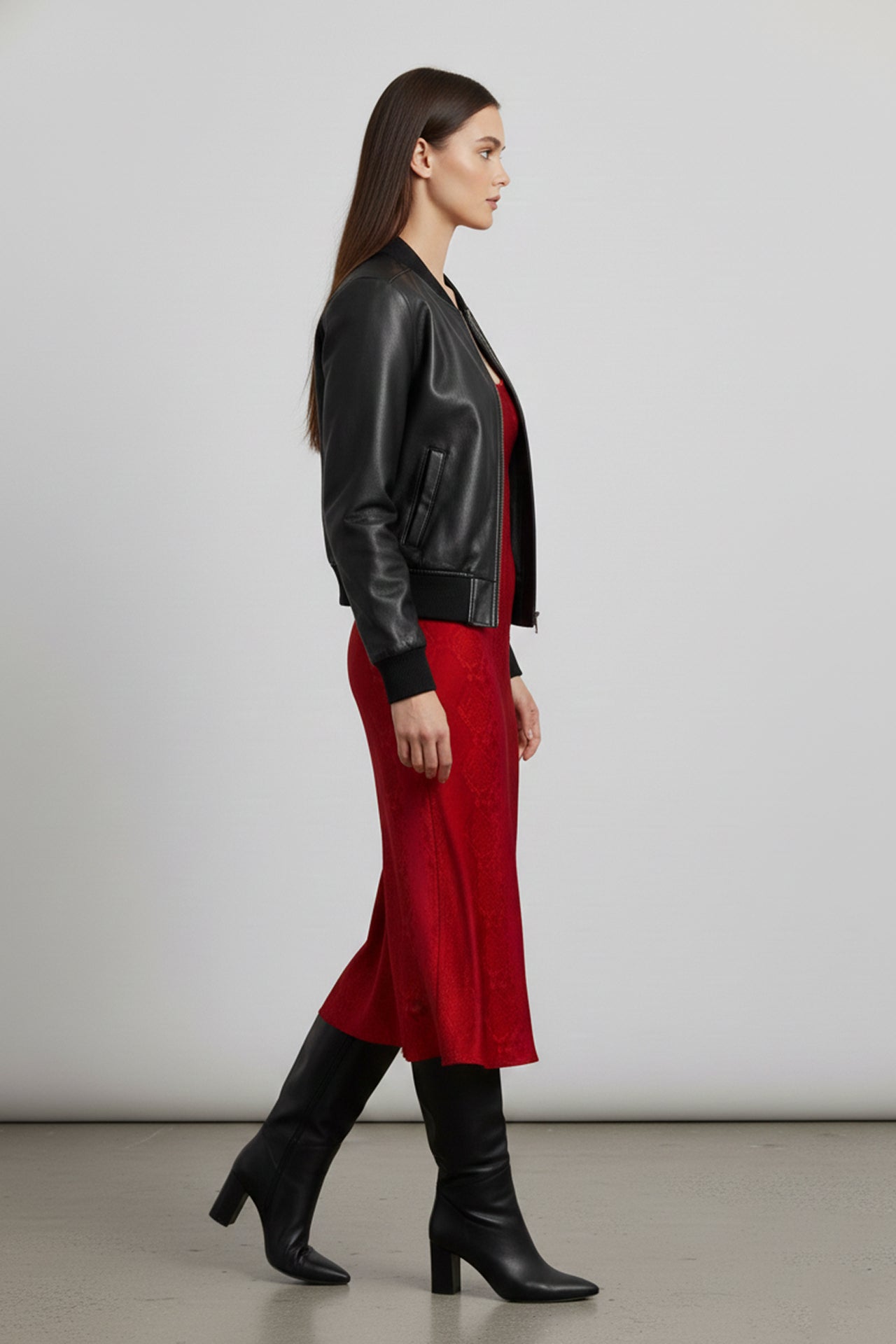 Blood Stone  Camisole Midi Slip Dress Made In  Vegan Silk