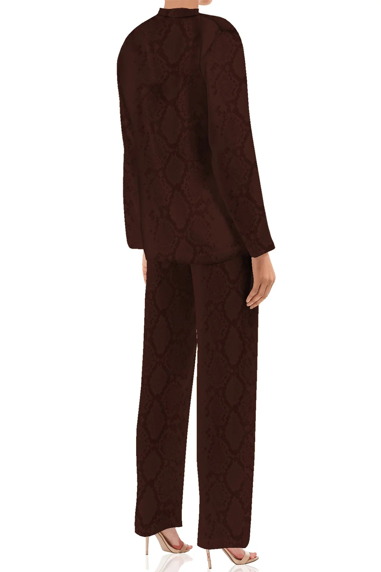 Cupro Silk Jacket and Pant Set for Women