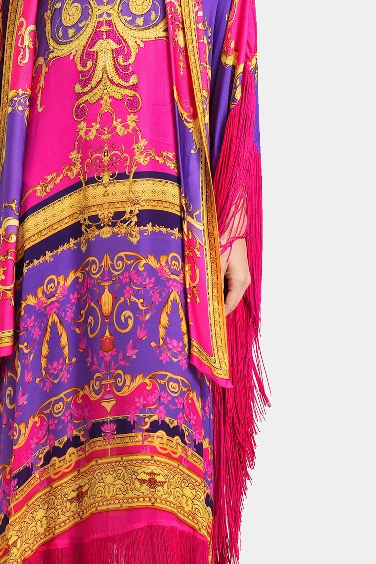 Designer Fringe Kaftan Dress